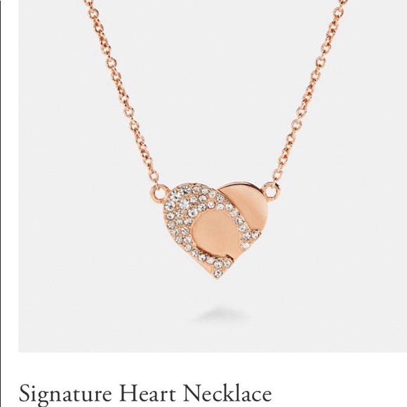 Coach Jewelry - Coach Signature Heart Necklace